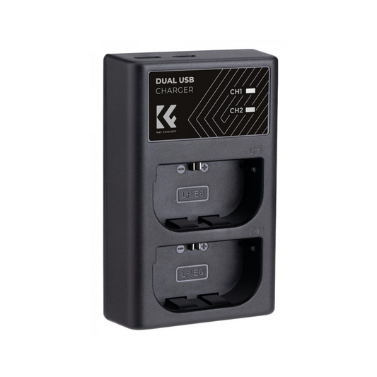 K&F Dual Charger for Canon LP-E6NH batteries | KF28.0007