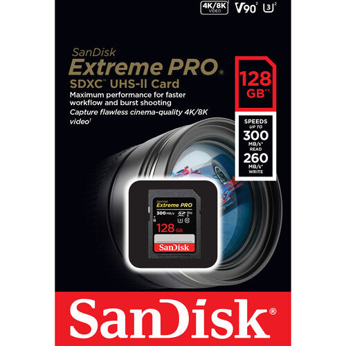 SanDisk 128GB Extreme PRO UHS-II SDXC Memory Card