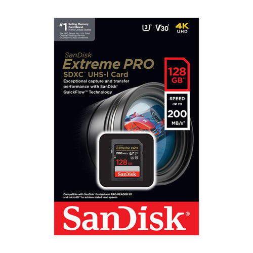 SanDisk 128GB Extreme PRO UHS-I SDXC Memory Card