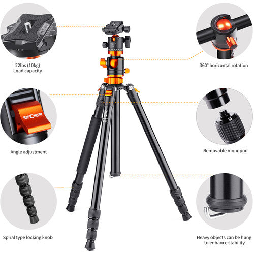 K&F Camera Tripod/Monopod Horizontal T2