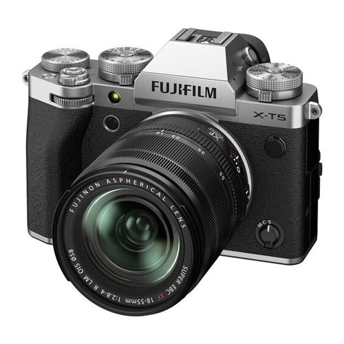 FUJIFILM X-T5 Mirrorless Camera with 18-55mm Lens (Silver)