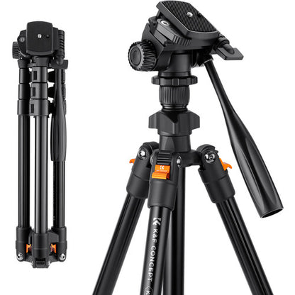 K&F Lightweight Travel Tripod with Video Head