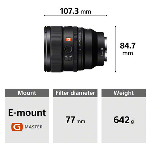 Sony FE 85mm f/1.4 GM Lens