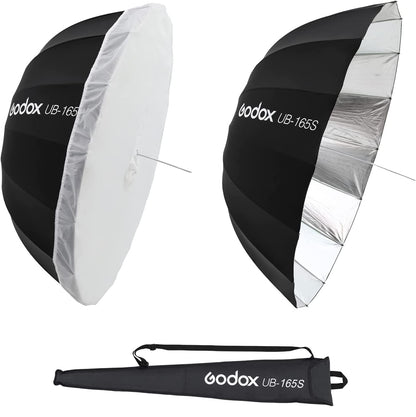 Godox Reflector Silver Umbrella UB-165S with Diffuser