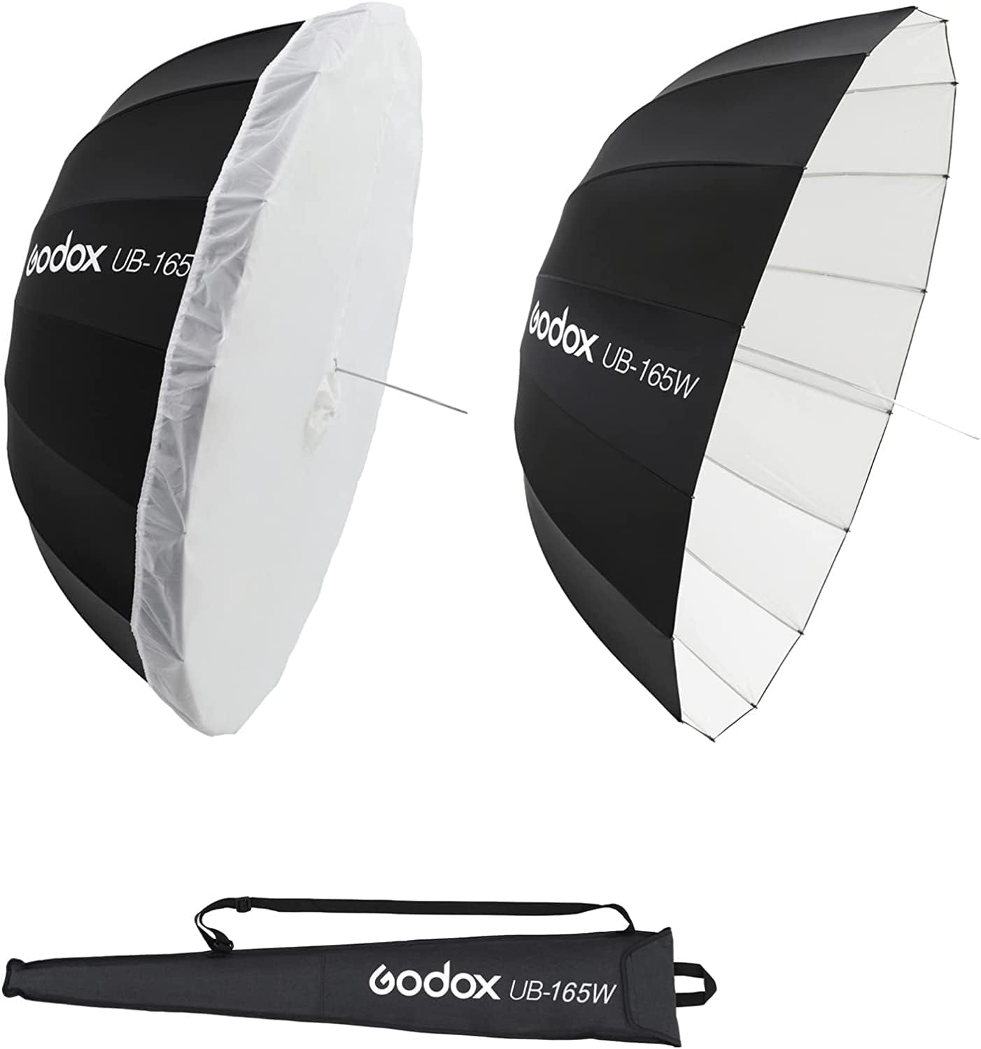 Godox Reflector Silver Umbrella UB-165W with Diffuser