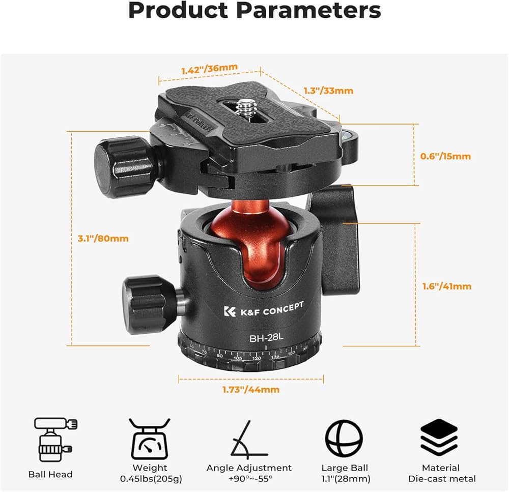 K&F Concept KF-28 Ball Head KF31.023V3