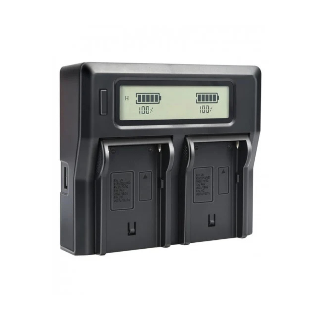 Dual Digital Battery Charger for NP-F970/750/550