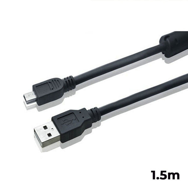 Sanyo USB cable with two connectors on a white background