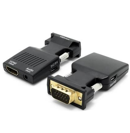HDMI to VGA adapter on a white background