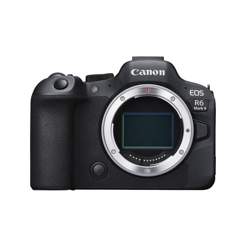 Body of a Canon EOS R6 Mark II mirrorless camera showing the full-frame CMOS sensor and the lens mount.