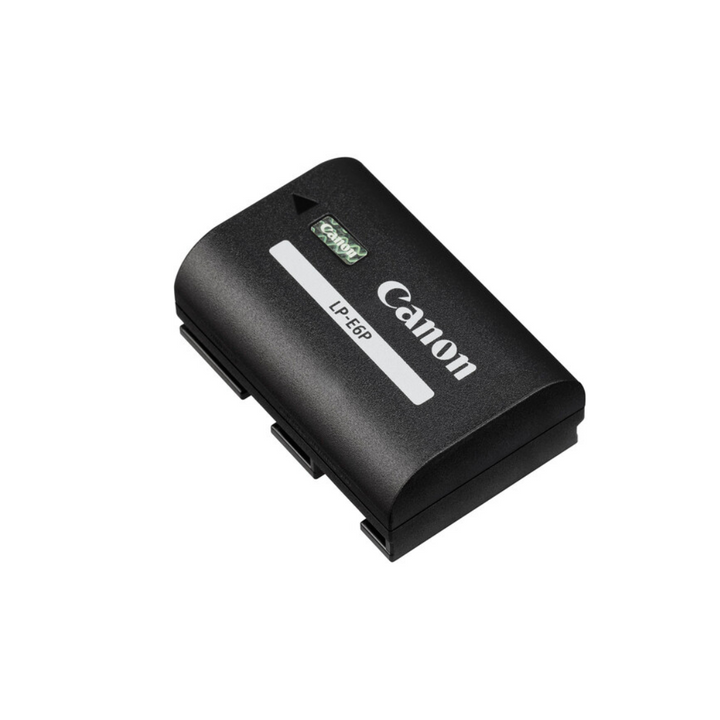 A Canon LP-E6P lithium-ion battery for EOS R5 Mark II mirrorless camera.