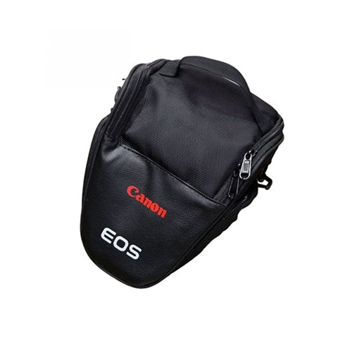 Canon black snoot carrying case on a white background 