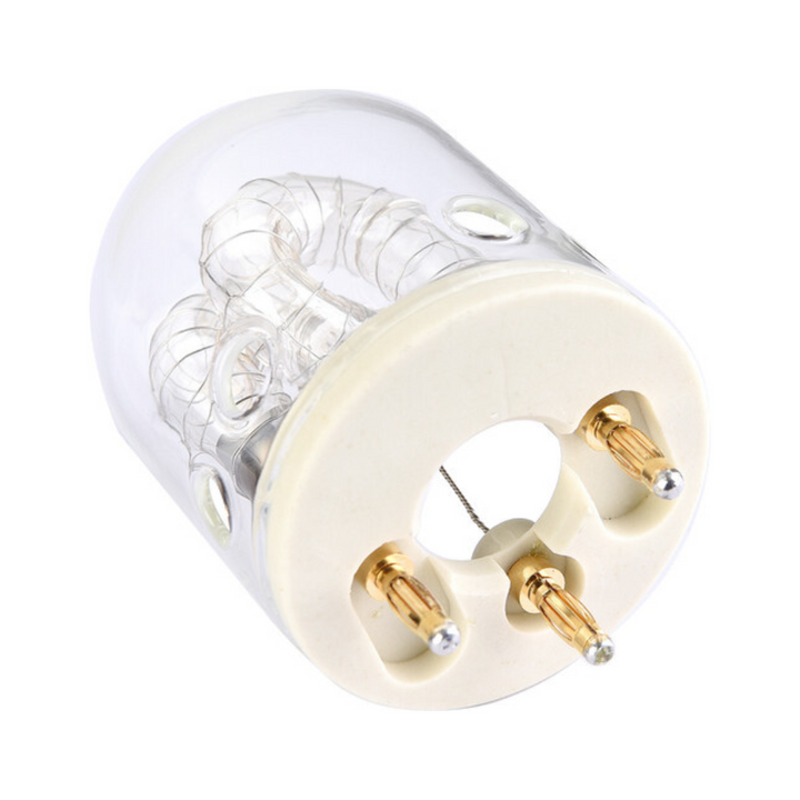 A clear glass tube with a white and gold-colored base, designed for use with AD600B/AD600BM flash heads.