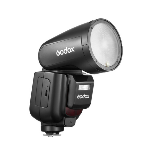 A Godox camera flash unit for Canon, showing the side profile of the flash with the brand name visible.