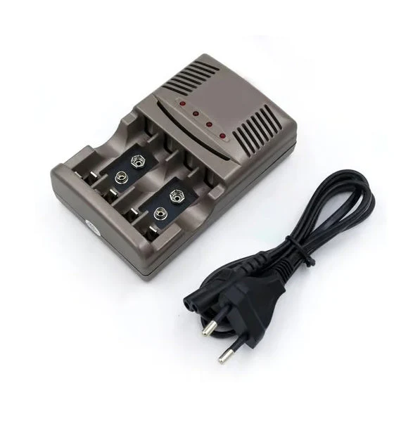 Battery charger with cable on a white background