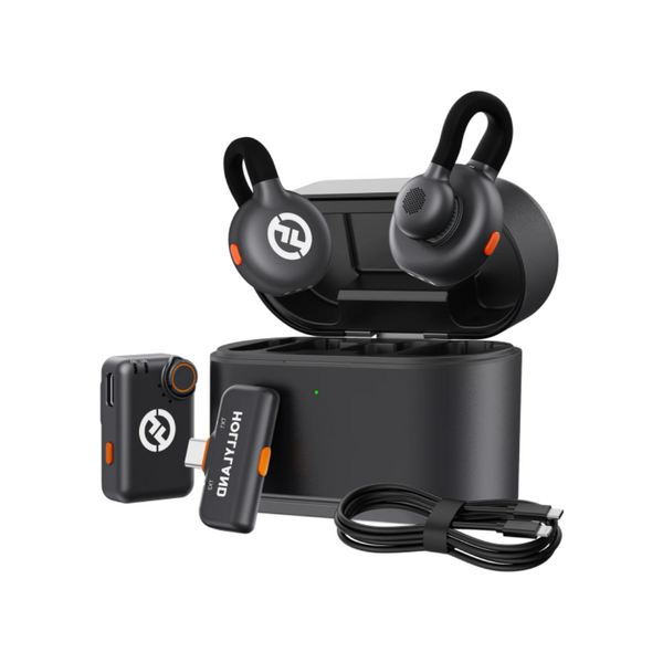 Hollyland LARK M2S Combo – 2‑Person Wireless Lavalier Mic Kit (USB‑C + Lightning + TRS)