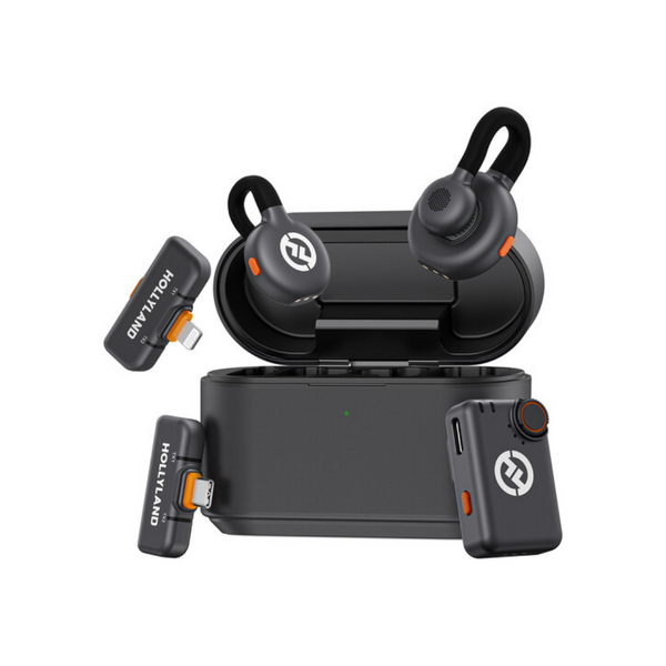 Hollyland LARK M2S Ultimate Combo – Dual Wireless Mic Kit for Camera & Smartphone (USB‑C, Lightning, TRS)