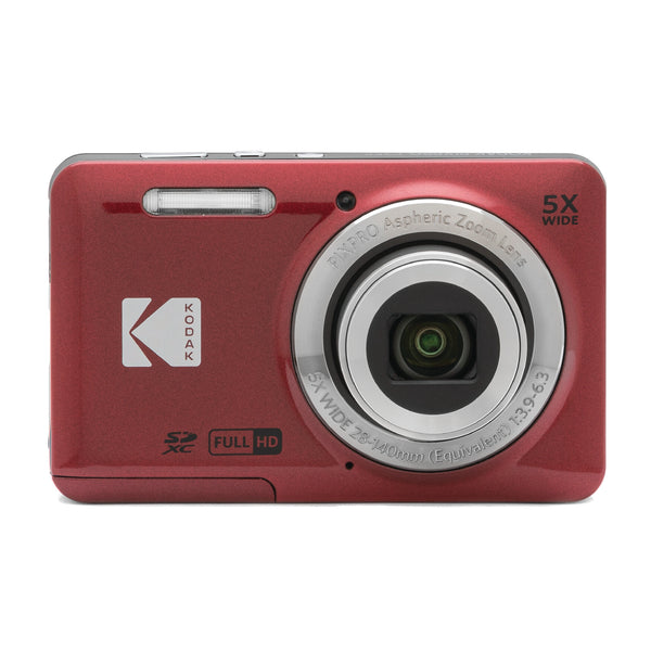 Kodak PIXPRO FZ55 Digital Camera – 20 MP 5× Optical Zoom, Red