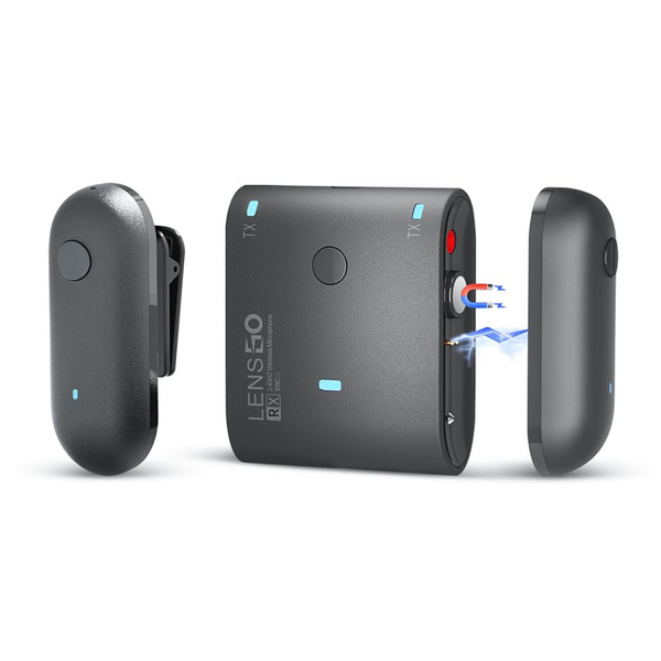 LENSGO 318C II Dual Wireless Lavalier Microphone