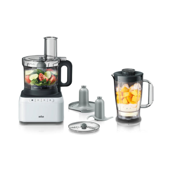 Braun PureEase Food Processor FP3131WH – White, 800W