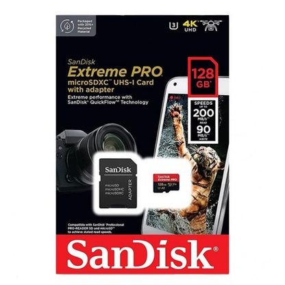 SanDisk 128GB Extreme Pro (200MB/S) Micro SD Card