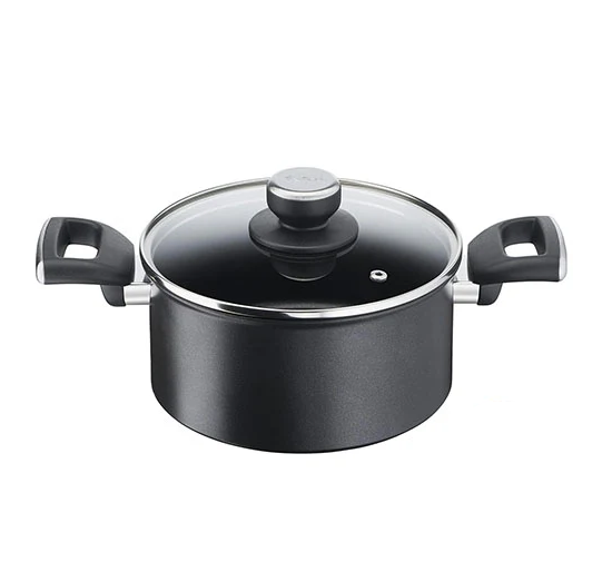 Tefal Unlimited 20 cm -24 cm Stewpot with Glass Lid – Titanium Anti‑Scratch