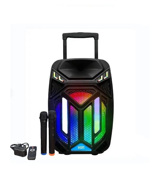 Tecnolux HS‑1586 15″ High Power Bluetooth Party Speaker with Dual Wireless Microphones