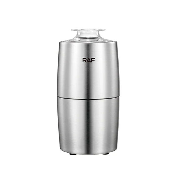 RAF R‑7120 Coffee Grinder – 100 W, 60 g Capacity, Silver