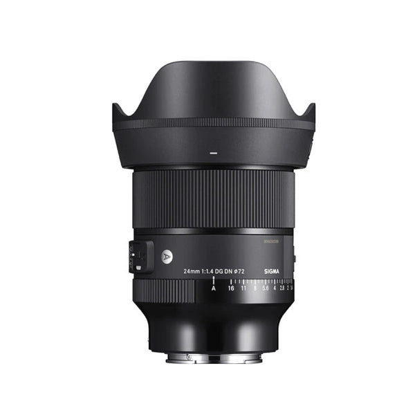 Sigma camera lens on a white background