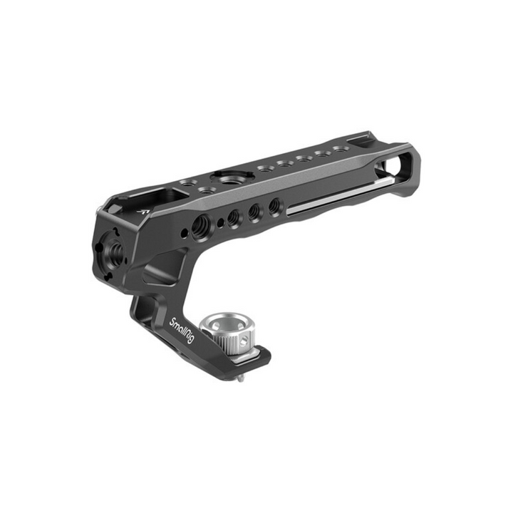 A black SmallRig top handle with ARRI-style anti-twist mount, featuring multiple mounting points and a stainless steel construction.