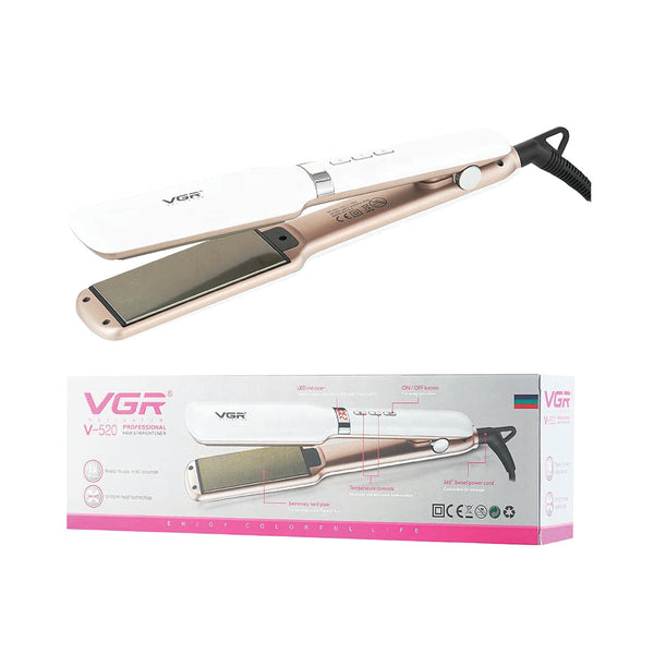 VGR hair straightener with packaging on a white background