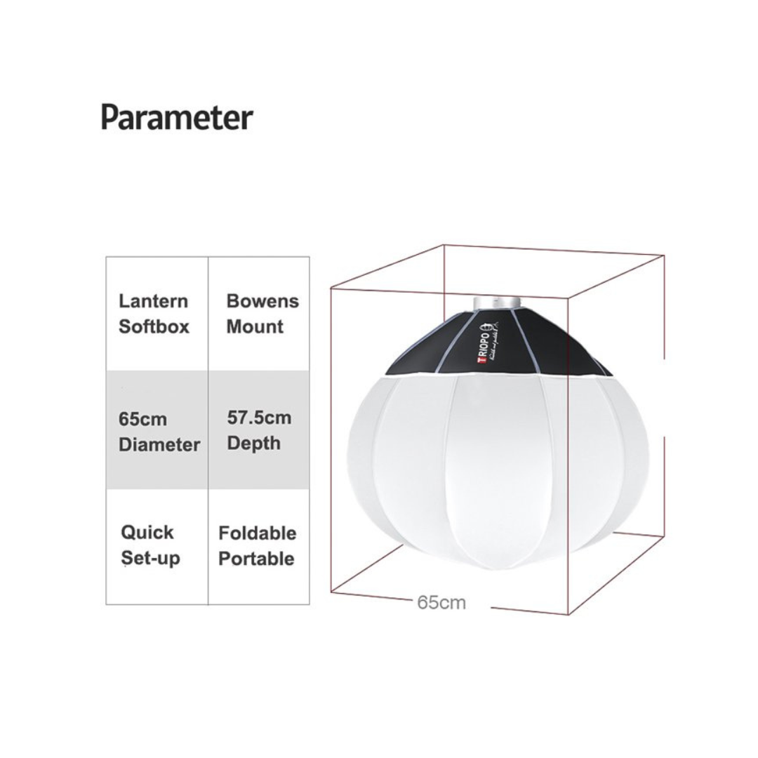 TRIOPO Lantern Spherical Softbox KQ-65CM