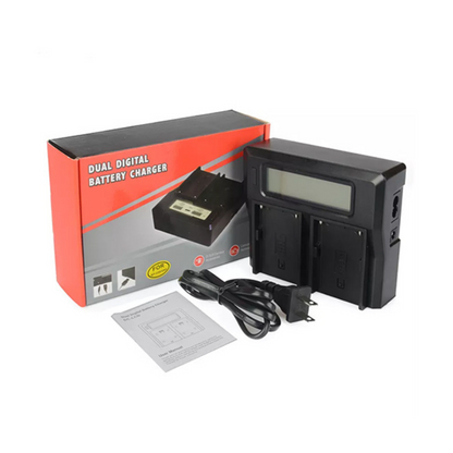 Dual Digital Battery Charger for NP-F970/750/550