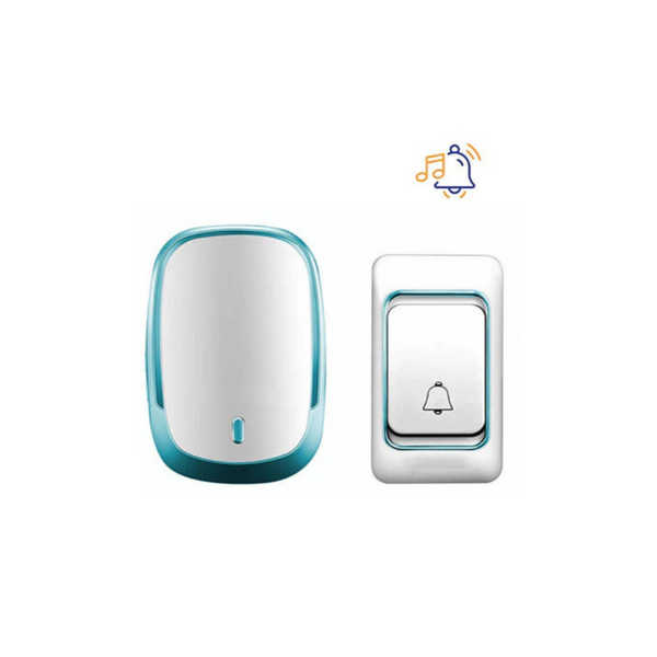 Wireless doorbell components on a white background