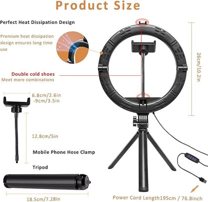 Vidpro, Small Ringlight 10" Rlm-10 Vlog Kit