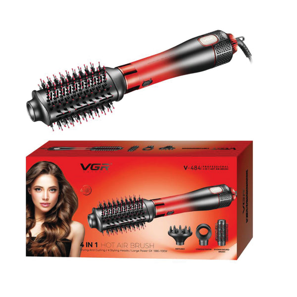 VGR V‑484 4‑in‑1 Hot Air Styling Brush – 1000 W, 4 Heads