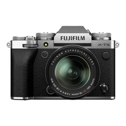 FUJIFILM X-T5 Mirrorless Camera with 18-55mm Lens (Silver)